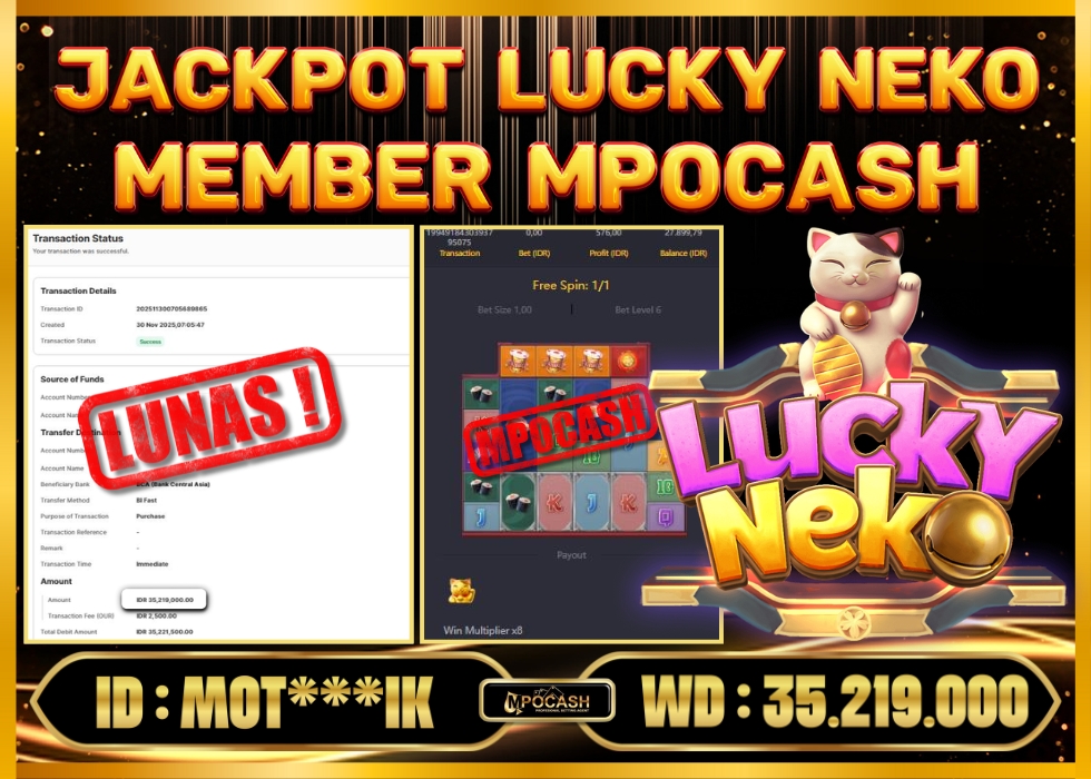 MPOCASH JACKPOT LUCKY NEKO
